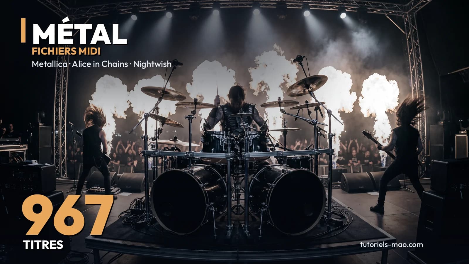 Pack MIDI Métal : 970 titres, Metallica, Nightwish, Avenged Sevenfold