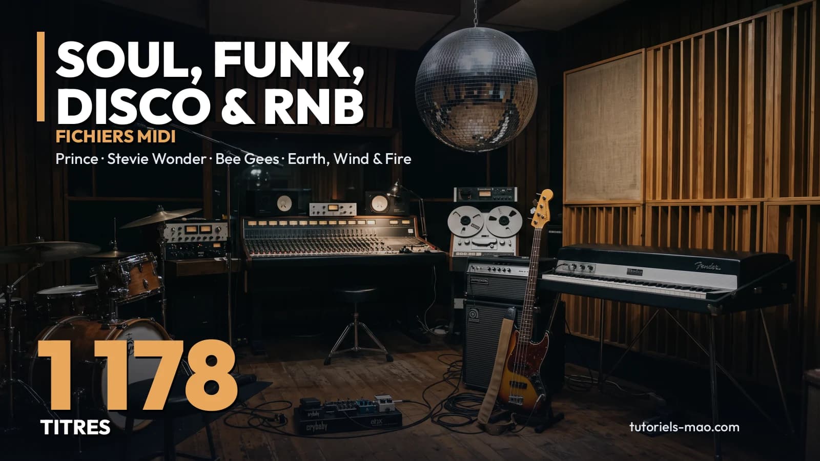 Pack MIDI Soul, Funk, Disco & RnB : 1 180 titres