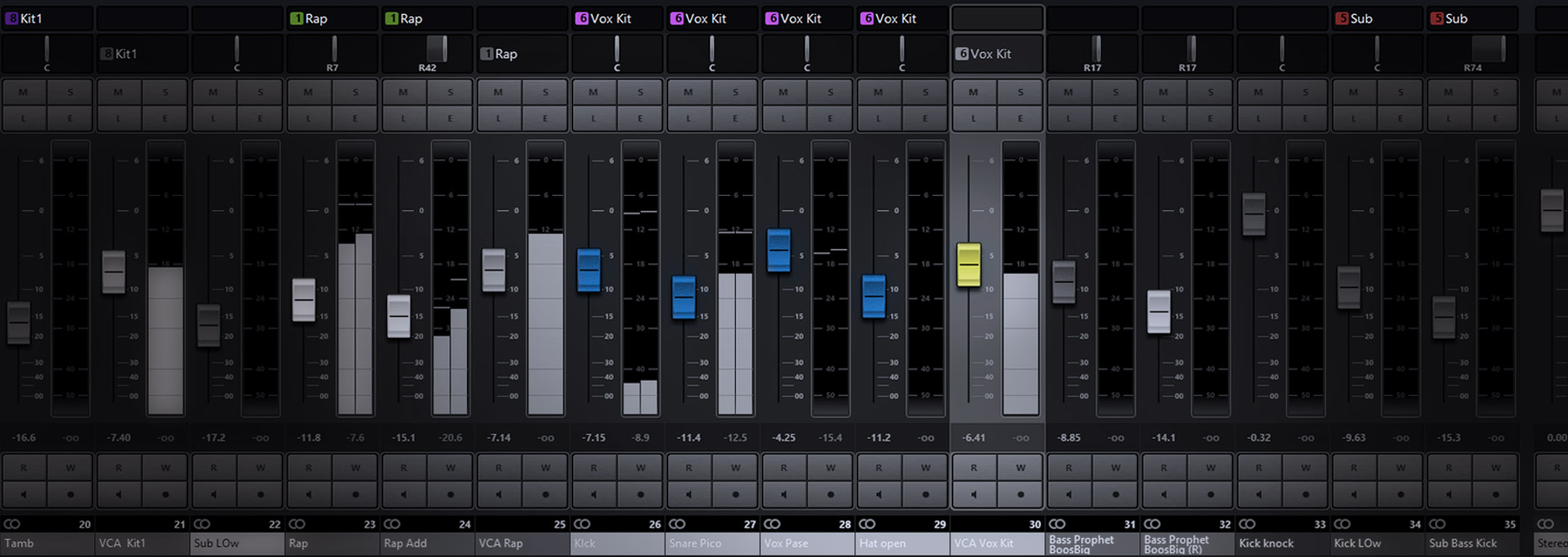 Cubase 8 VCA Controller