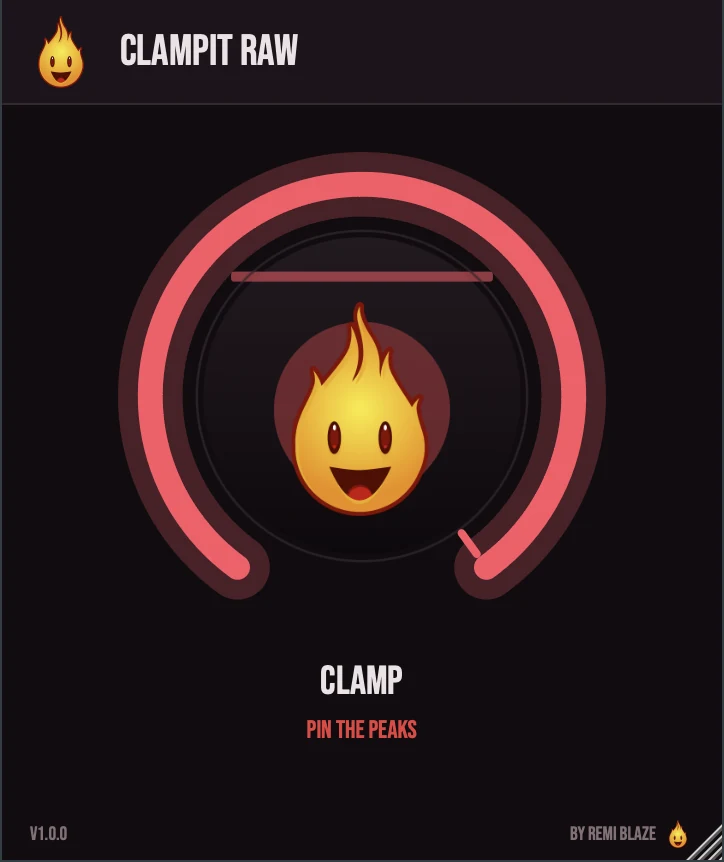 Façade de CLAMPIT Raw, la version à un seul bouton CLAMP