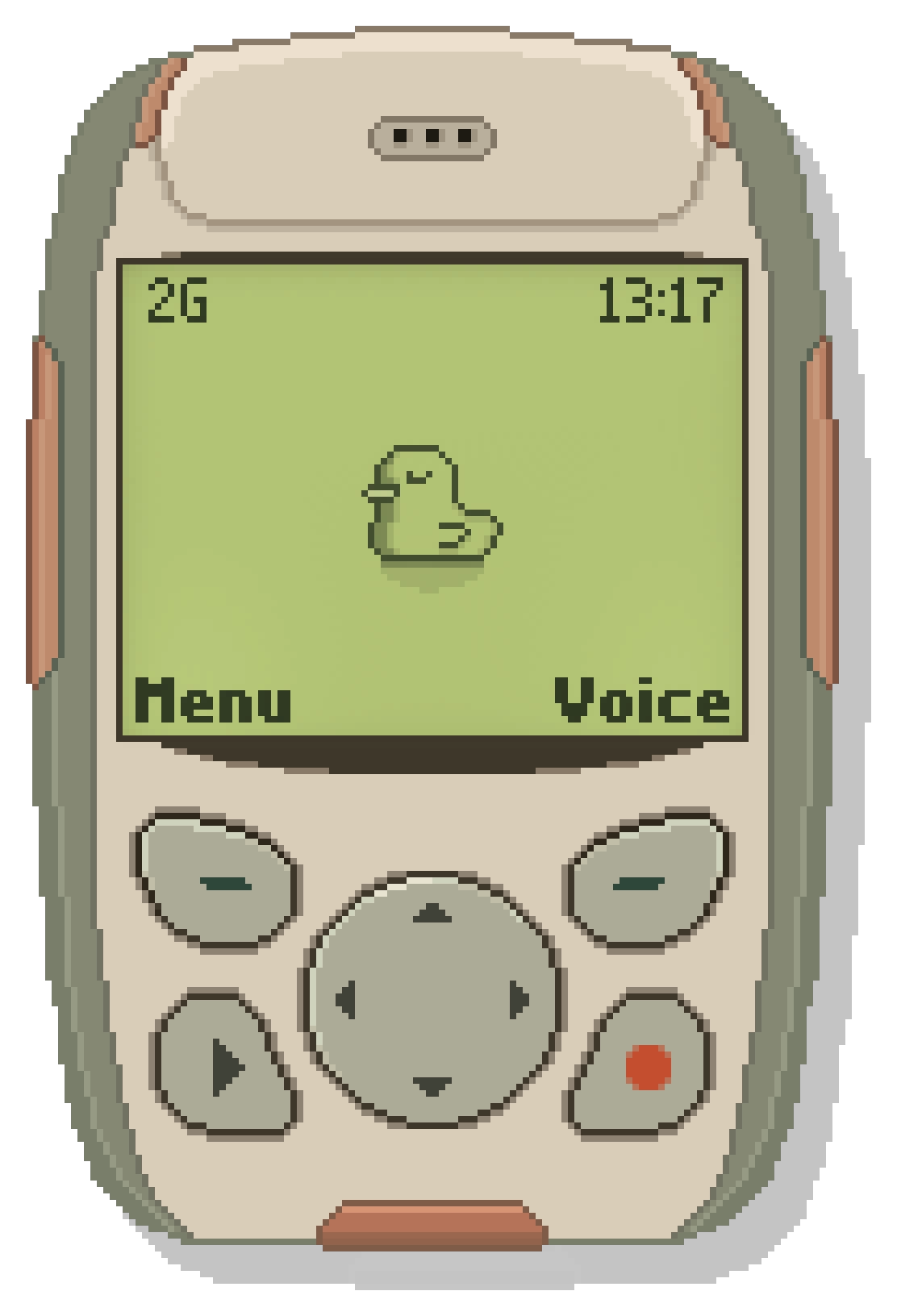 Interface complète du plugin 2G avec son écran rétroéclairé, son clavier de téléphone et ses boutons de réglage